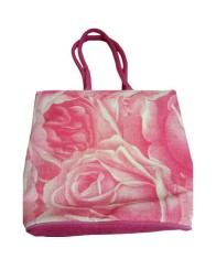 Jute Floral Hand Bag