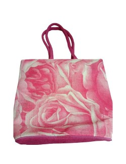 Jute Floral Hand Bag