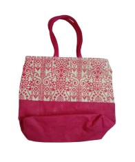 Jute Hand Bag With Design