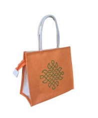 Jute Lunch Bag With Zip