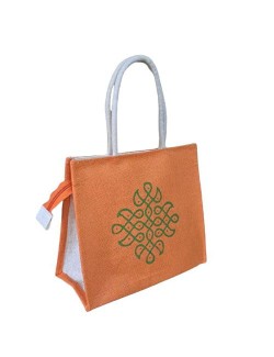 Jute Lunch Bag With Zip